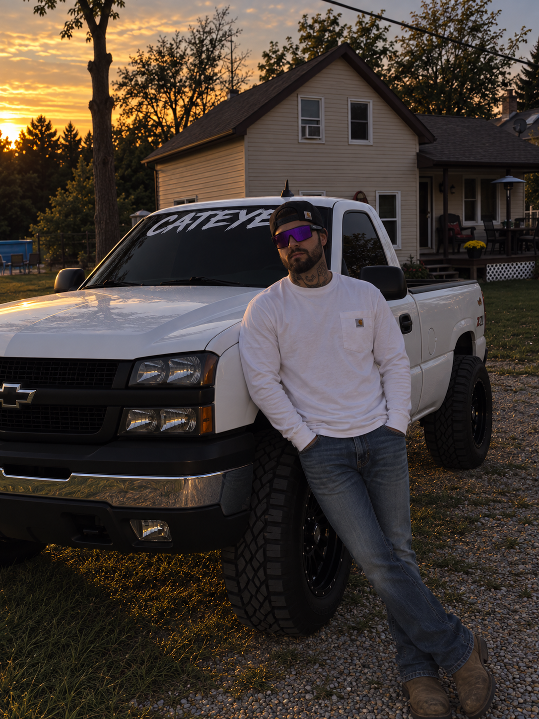 VeylixWeb founder beside a white pickup truck
